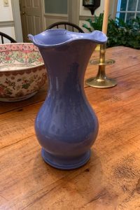 Blue Glaze Ruffle vase